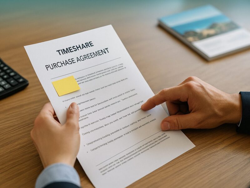Timeshare misrepresentation — contract red flags highlighted during a review